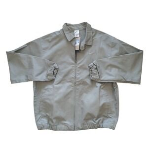 Nike Life Harrington Jacket Mens Med Light Army Green Twill Full Zip FN3230-320